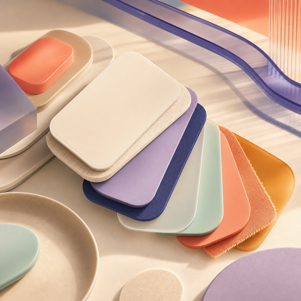 Original material swatches for Card Studio